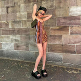 Vestido mini ajustado de malla Indie